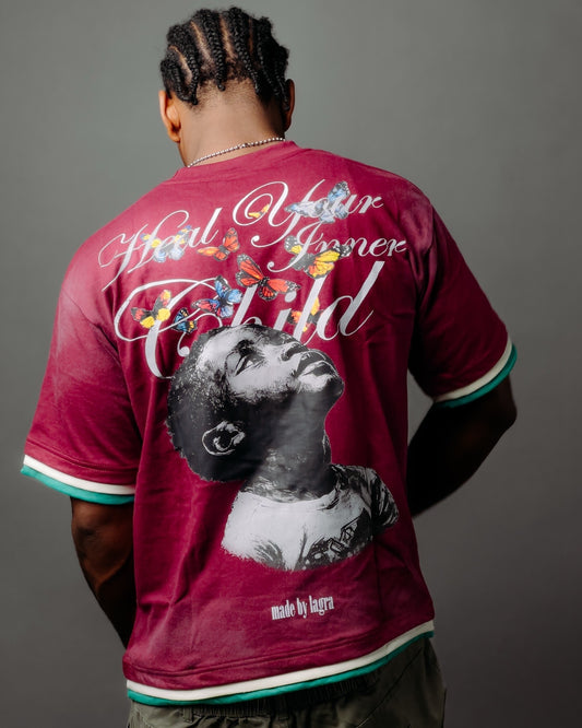 MAROON "HEAL YOUR INNER CHILD" TRIPLE TEE